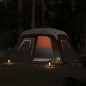 vidaXL Campingzelt mit LED Grau und Orange 344x282x212 cm vidaXL Campingzelt mit LED Grau und Orange 344x282x212 cm