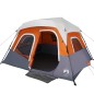 vidaXL Campingzelt mit LED Grau und Orange 344x282x212 cm vidaXL Campingzelt mit LED Grau und Orange 344x282x212 cm