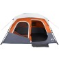 vidaXL Campingzelt mit LED Grau und Orange 344x282x212 cm vidaXL Campingzelt mit LED Grau und Orange 344x282x212 cm