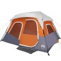 vidaXL Campingzelt mit LED Grau und Orange 344x282x212 cm vidaXL Campingzelt mit LED Grau und Orange 344x282x212 cm