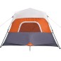 vidaXL Campingzelt mit LED Grau und Orange 344x282x212 cm vidaXL Campingzelt mit LED Grau und Orange 344x282x212 cm