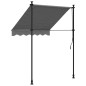 vidaXL Markise Einziehbar Anthrazit 150x150 cm Stoff und Stahl vidaXL Markise Einziehbar Anthrazit 150x150 cm Stoff und Stahl