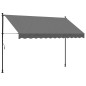 vidaXL Markise Einziehbar Anthrazit 300x150 cm Stoff und Stahl vidaXL Markise Einziehbar Anthrazit 300x150 cm Stoff und Stahl