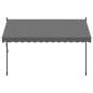 vidaXL Markise Einziehbar Anthrazit 300x150 cm Stoff und Stahl vidaXL Markise Einziehbar Anthrazit 300x150 cm Stoff und Stahl