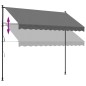 vidaXL Markise Einziehbar Anthrazit 300x150 cm Stoff und Stahl vidaXL Markise Einziehbar Anthrazit 300x150 cm Stoff und Stahl