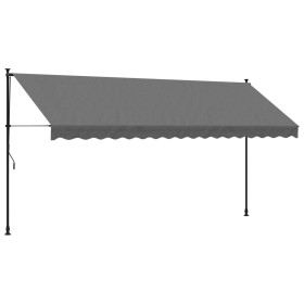 vidaXL Markise Einziehbar Anthrazit 400x150 cm Stoff und Stahl