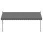 vidaXL Markise Einziehbar Anthrazit 400x150 cm Stoff und Stahl vidaXL Markise Einziehbar Anthrazit 400x150 cm Stoff und Stahl