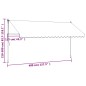 vidaXL Markise Einziehbar Anthrazit 400x150 cm Stoff und Stahl vidaXL Markise Einziehbar Anthrazit 400x150 cm Stoff und Stahl
