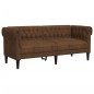 vidaXL Chesterfield-Sofa 2-Sitzer Braun Stoff vidaXL Chesterfield-Sofa 2-Sitzer Braun Stoff