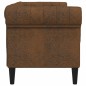 vidaXL Chesterfield-Sofa 2-Sitzer Braun Stoff vidaXL Chesterfield-Sofa 2-Sitzer Braun Stoff