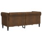 vidaXL Chesterfield-Sofa 2-Sitzer Braun Stoff vidaXL Chesterfield-Sofa 2-Sitzer Braun Stoff