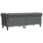 vidaXL Chesterfield-Sofa 3-Sitzer Dunkelgrau Stoff vidaXL Chesterfield-Sofa 3-Sitzer Dunkelgrau Stoff