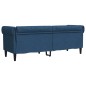 vidaXL Chesterfield-Sofa 3-Sitzer Blau Stoff vidaXL Chesterfield-Sofa 3-Sitzer Blau Stoff