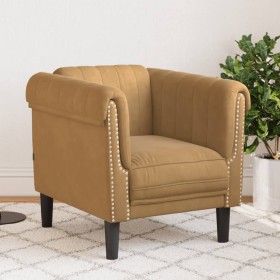 vidaXL Sessel Braun Samt