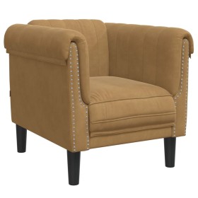 vidaXL Sessel Braun Samt