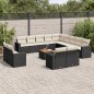 vidaXL 14-tlg. Garten-Sofagarnitur mit Kissen Schwarz Poly Rattan vidaXL 14-tlg. Garten-Sofagarnitur mit Kissen Schwarz Poly Rattan