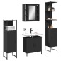vidaXL 4-tlg. Badmöbel-Set Schwarz Holzwerkstoff vidaXL 4-tlg. Badmöbel-Set Schwarz Holzwerkstoff