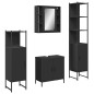 vidaXL 4-tlg. Badmöbel-Set Schwarz Holzwerkstoff vidaXL 4-tlg. Badmöbel-Set Schwarz Holzwerkstoff