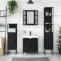vidaXL 4-tlg. Badmöbel-Set Schwarz Holzwerkstoff vidaXL 4-tlg. Badmöbel-Set Schwarz Holzwerkstoff