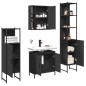 vidaXL 4-tlg. Badmöbel-Set Schwarz Holzwerkstoff vidaXL 4-tlg. Badmöbel-Set Schwarz Holzwerkstoff