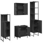 vidaXL 4-tlg. Badmöbel-Set Schwarz Holzwerkstoff vidaXL 4-tlg. Badmöbel-Set Schwarz Holzwerkstoff