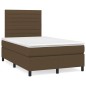 vidaXL Boxspringbett mit Matratze & LED Dunkelbraun 120x190 cm Stoff vidaXL Boxspringbett mit Matratze & LED Dunkelbraun 120x190 cm Stoff