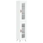 Highboard Hochglanz-Weiß 34,5x34x180 cm Holzwerkstoff Highboard Hochglanz-Weiß 34,5x34x180 cm Holzwerkstoff