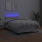 vidaXL Boxspringbett mit Matratze & LED Weiß 120x190 cm Kunstleder vidaXL Boxspringbett mit Matratze & LED Weiß 120x190 cm Kunstleder