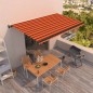 Gelenkarmmarkise Automatisch 500x350 cm Orange und Braun Gelenkarmmarkise Automatisch 500x350 cm Orange und Braun