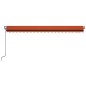 Gelenkarmmarkise Automatisch 500x350 cm Orange und Braun Gelenkarmmarkise Automatisch 500x350 cm Orange und Braun