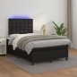 vidaXL Boxspringbett mit Matratze & LED Schwarz 120x190 cm Kunstleder vidaXL Boxspringbett mit Matratze & LED Schwarz 120x190 cm Kunstleder