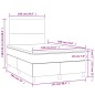 vidaXL Boxspringbett mit Matratze & LED Dunkelgrau 120x190 cm Samt vidaXL Boxspringbett mit Matratze & LED Dunkelgrau 120x190 cm Samt