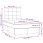 vidaXL Boxspringbett mit Matratze & LED Rosa 120x190 cm Samt vidaXL Boxspringbett mit Matratze & LED Rosa 120x190 cm Samt