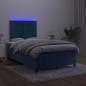vidaXL Boxspringbett mit Matratze & LED Dunkelblau 120x190 cm Samt vidaXL Boxspringbett mit Matratze & LED Dunkelblau 120x190 cm Samt