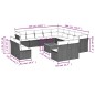 vidaXL 14-tlg. Garten-Sofagarnitur mit Kissen Schwarz Poly Rattan vidaXL 14-tlg. Garten-Sofagarnitur mit Kissen Schwarz Poly Rattan