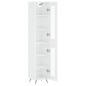 Highboard Hochglanz-Weiß 34,5x34x180 cm Holzwerkstoff Highboard Hochglanz-Weiß 34,5x34x180 cm Holzwerkstoff