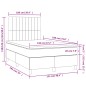 vidaXL Boxspringbett mit Matratze & LED Hellgrau 120x190 cm Samt vidaXL Boxspringbett mit Matratze & LED Hellgrau 120x190 cm Samt