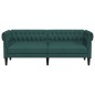 vidaXL Chesterfield-Sofa 3-Sitzer Dunkelgrün Stoff vidaXL Chesterfield-Sofa 3-Sitzer Dunkelgrün Stoff