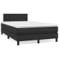 vidaXL Boxspringbett mit Matratze & LED Schwarz 120x190 cm Kunstleder vidaXL Boxspringbett mit Matratze & LED Schwarz 120x190 cm Kunstleder