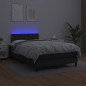 vidaXL Boxspringbett mit Matratze & LED Schwarz 120x190 cm Kunstleder vidaXL Boxspringbett mit Matratze & LED Schwarz 120x190 cm Kunstleder