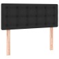 vidaXL Boxspringbett mit Matratze & LED Schwarz 120x190 cm Kunstleder vidaXL Boxspringbett mit Matratze & LED Schwarz 120x190 cm Kunstleder