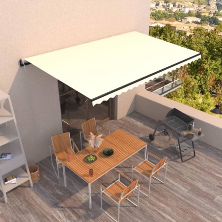 Gelenkarmmarkise Automatisch 500x350 cm Creme