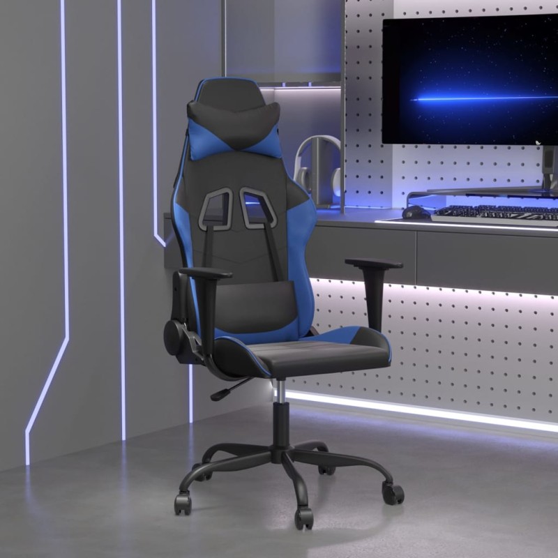 vidaXL Gaming-Stuhl Schwarz und Blau Kunstleder vidaXL Gaming-Stuhl Schwarz und Blau Kunstleder