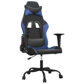 vidaXL Gaming-Stuhl Schwarz und Blau Kunstleder