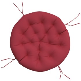 vidaXL Kissen Rund Weinrot Ø 100x11 cm Oxford-Gewebe