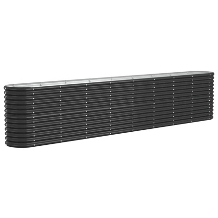 vidaXL Hochbeet Pulverbeschichteter Stahl 332x40x68 cm Anthrazit