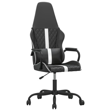 vidaXL Gaming-Stuhl mit Massagefunktion Weiß und Schwarz Kunstleder
