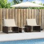 vidaXL Sonnenliegen 2 Stk. mit Tisch Braun Poly Rattan vidaXL Sonnenliegen 2 Stk. mit Tisch Braun Poly Rattan
