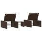 vidaXL Sonnenliegen 2 Stk. mit Tisch Braun Poly Rattan vidaXL Sonnenliegen 2 Stk. mit Tisch Braun Poly Rattan