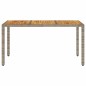 vidaXL Gartentisch mit Akazienholz-Platte Grau 150x90x75cm Poly Rattan vidaXL Gartentisch mit Akazienholz-Platte Grau 150x90x75cm Poly Rattan